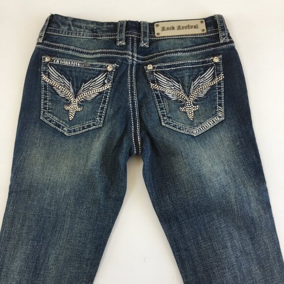 Rock Revival Lucille Skinny Stretch Jeans Womens 28 - Picture 2 of 12